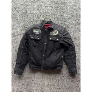 Bilt Iron‎ Workers Team Yamaha Denim Motorcycle Jacket Black Womens Size S